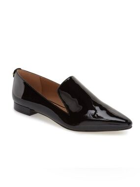 VERY GOOD CONDTN Calvin Klein Black Patent Elin Loafer (7.5)